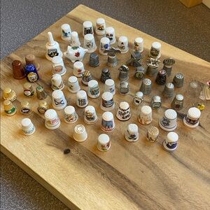 Assorted Decorative Thimbles Collection
